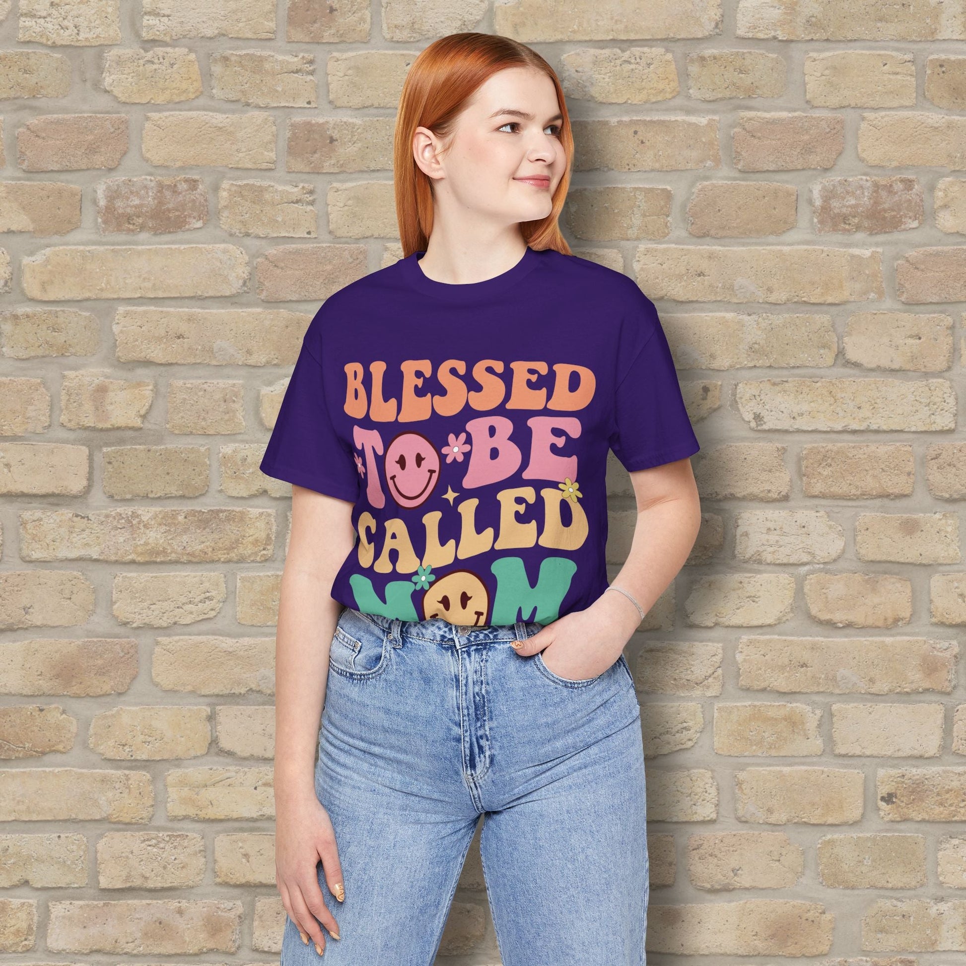 Mostly Text T-Shirts Blessed to Be Called Mom Tee - Vibrant Styles