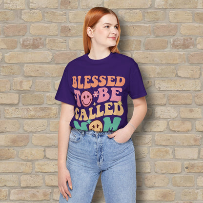 Mostly Text T-Shirts Blessed to Be Called Mom Tee - Vibrant Styles
