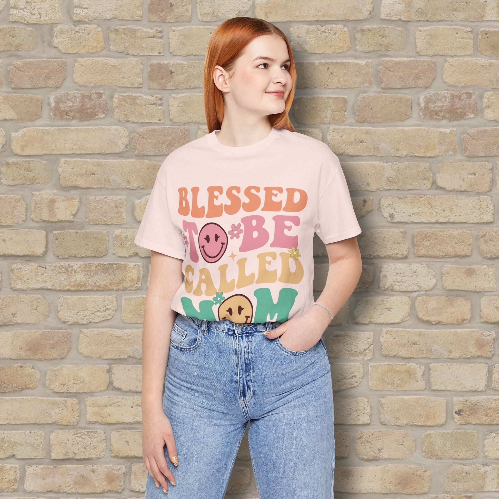 Mostly Text T-Shirts Blessed to Be Called Mom Tee - Vibrant Styles