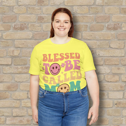 Mostly Text T-Shirts Blessed to Be Called Mom Tee - Vibrant Styles