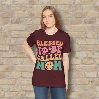 Mostly Text T-Shirts Blessed to Be Called Mom Tee - Vibrant Styles