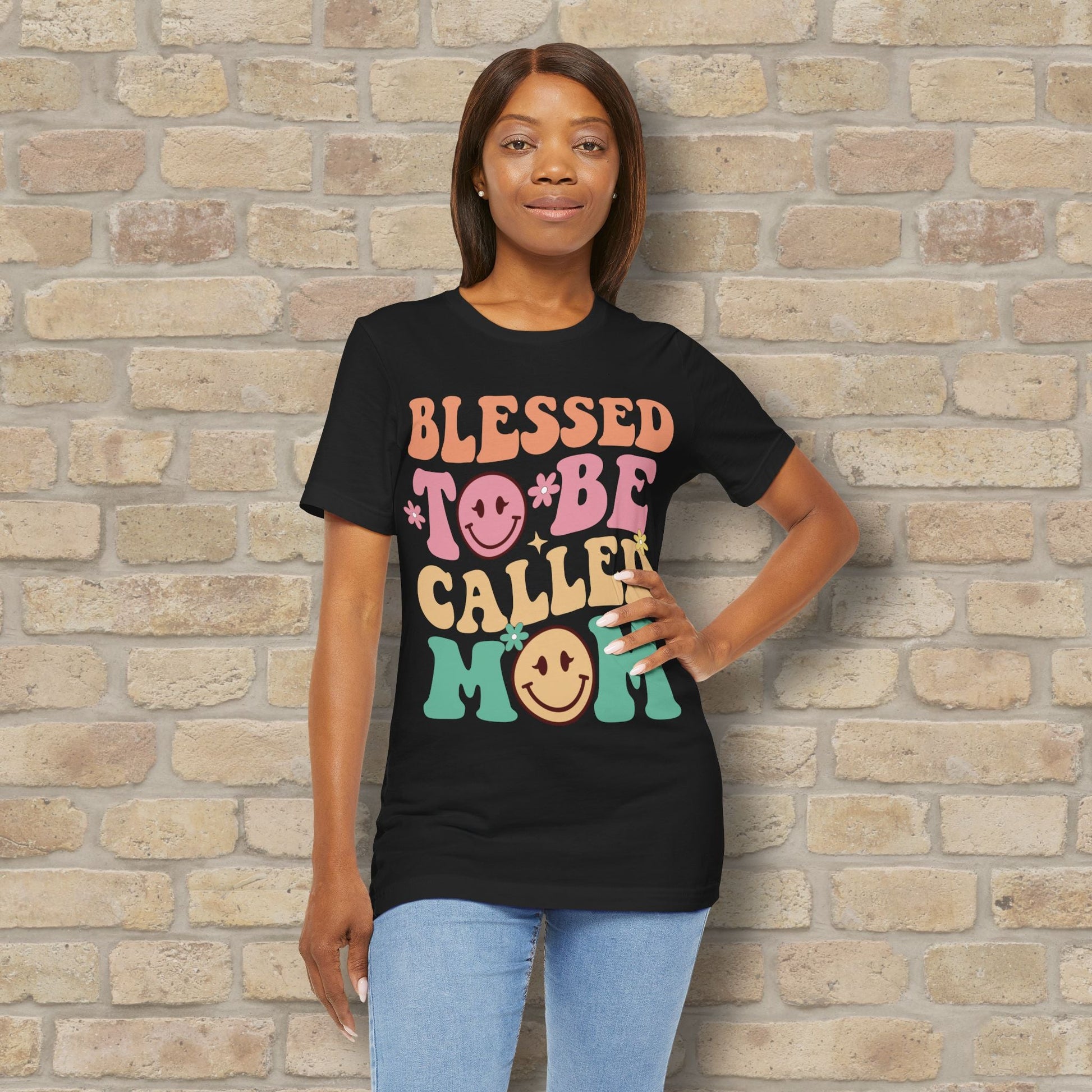 Mostly Text T-Shirts Blessed to Be Called Mom Tee - Vibrant Styles