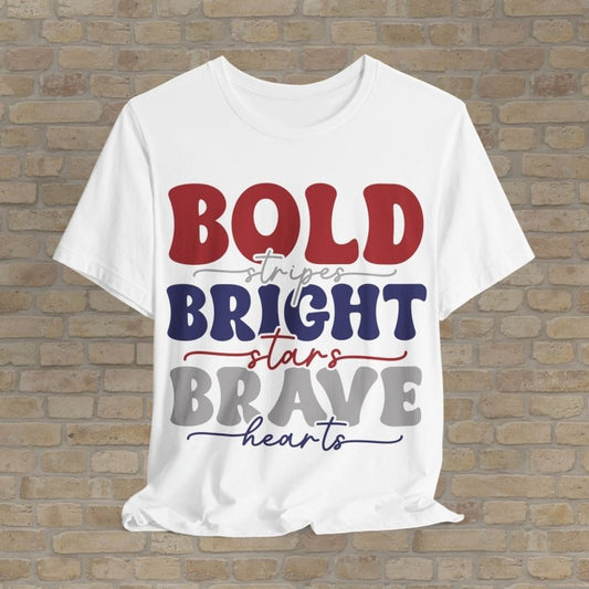 Text Only T-Shirts Boldly American Tee - Vibrant Styles
