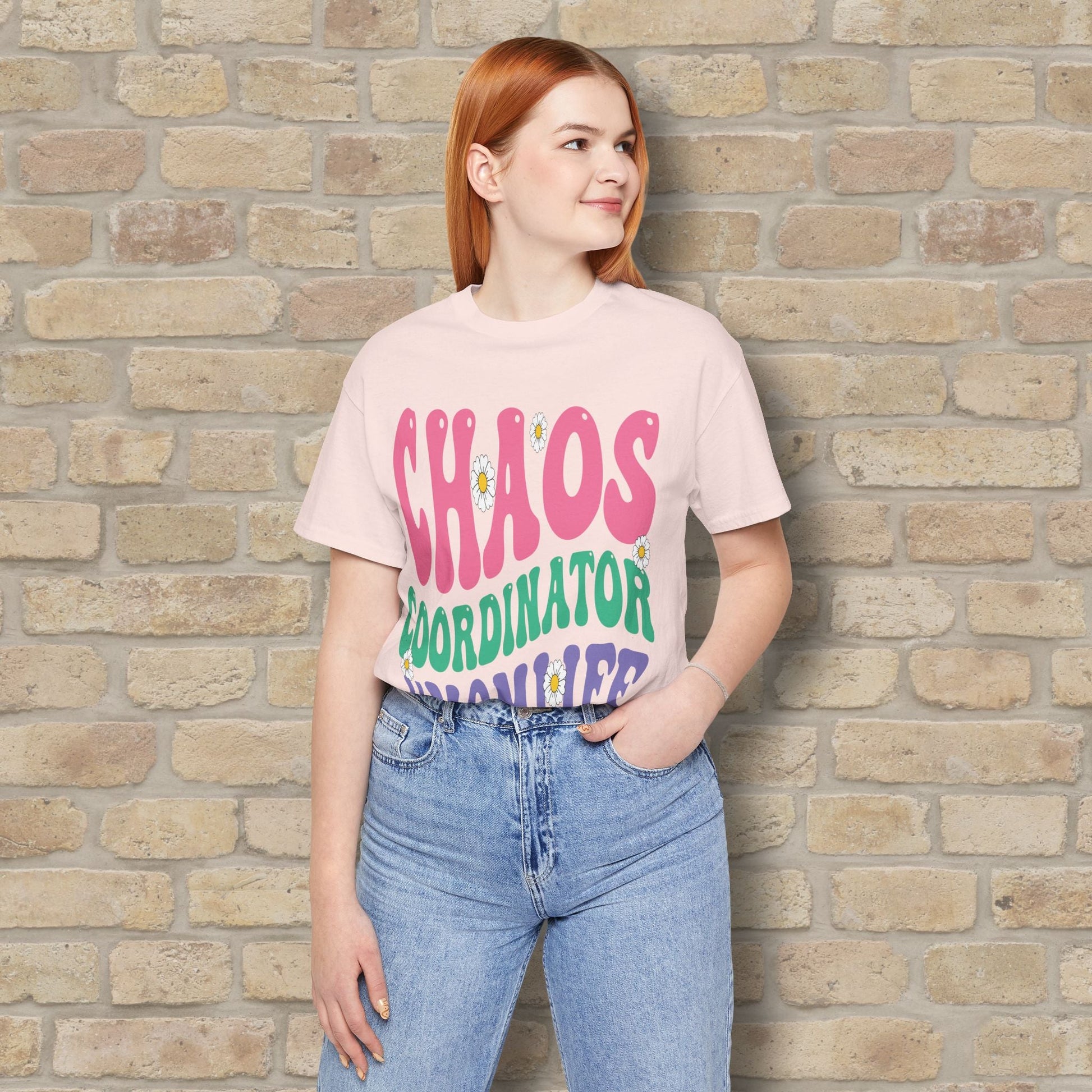 Mostly Text T-Shirts Chaos Coordinator Retro Momlife Tee - Vibrant Styles