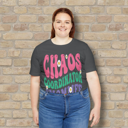 Mostly Text T-Shirts Chaos Coordinator Retro Momlife Tee - Vibrant Styles