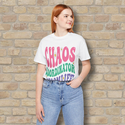 Mostly Text T-Shirts Chaos Coordinator Retro Momlife Tee - Vibrant Styles