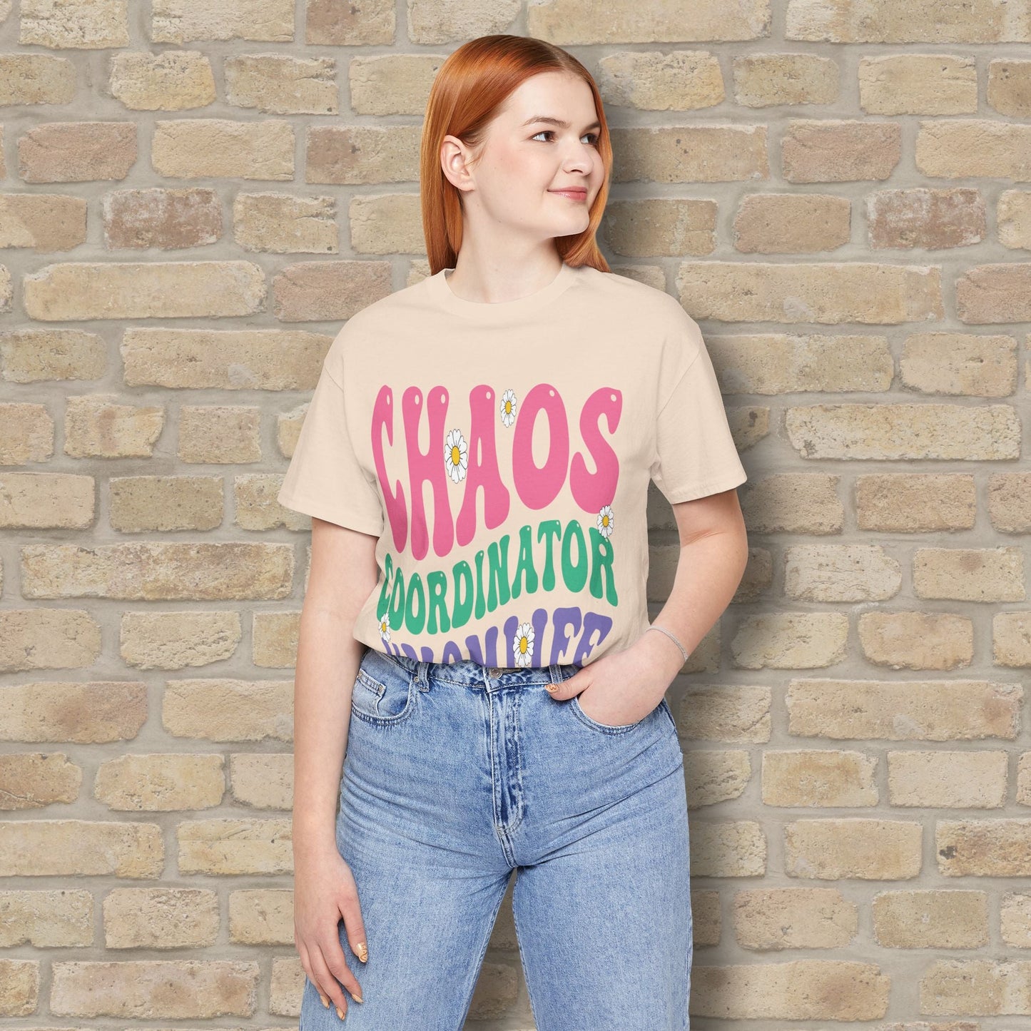 Mostly Text T-Shirts Chaos Coordinator Retro Momlife Tee - Vibrant Styles