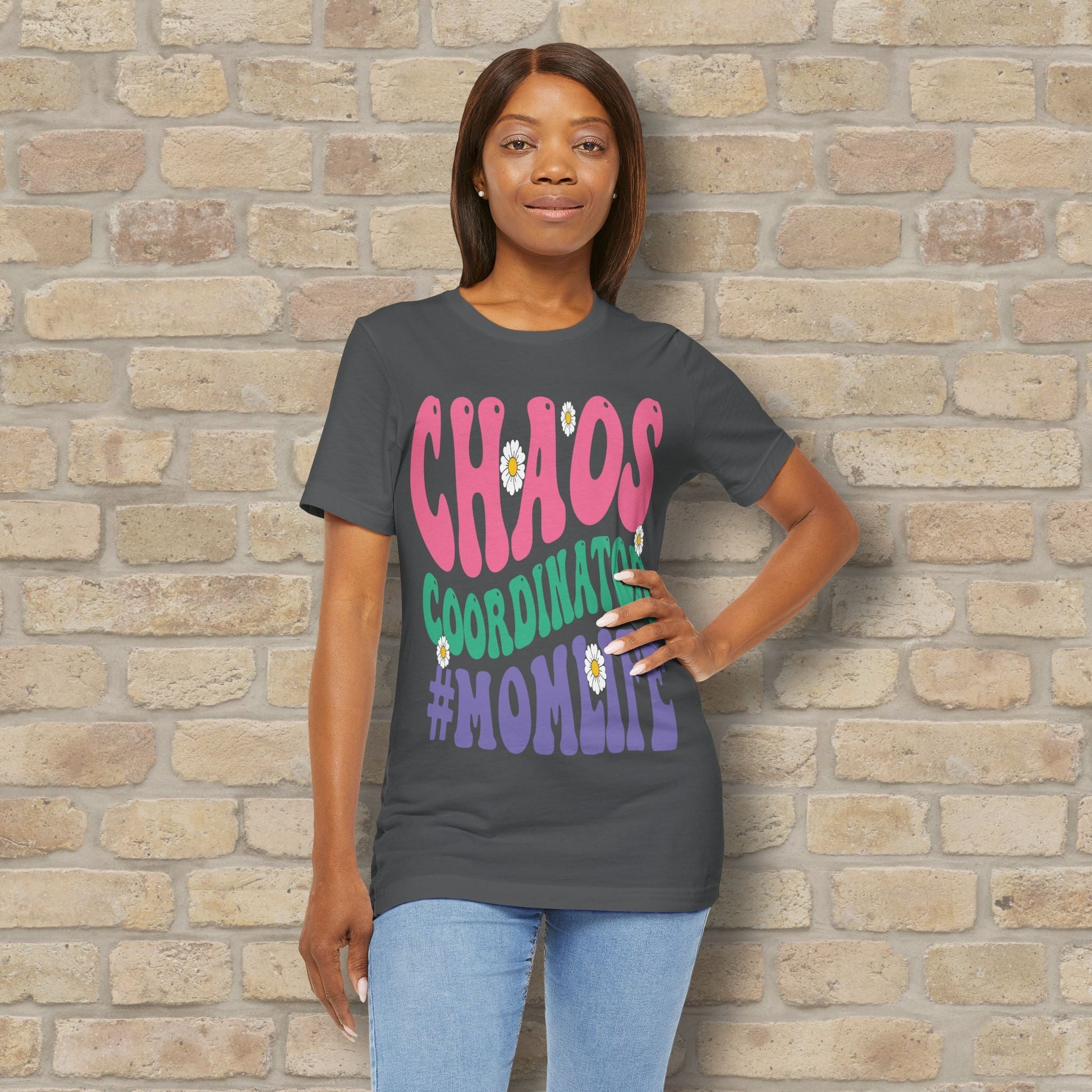 Mostly Text T-Shirts Chaos Coordinator Retro Momlife Tee - Vibrant Styles
