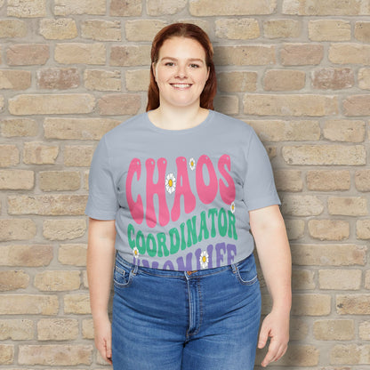 Mostly Text T-Shirts Chaos Coordinator Retro Momlife Tee - Vibrant Styles