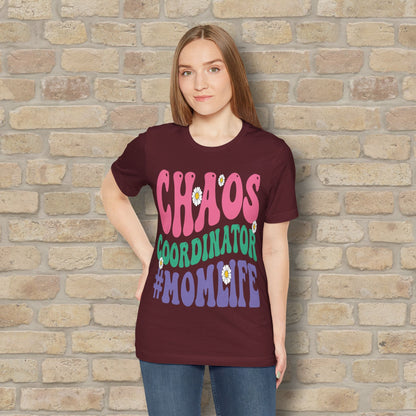 Mostly Text T-Shirts Chaos Coordinator Retro Momlife Tee - Vibrant Styles
