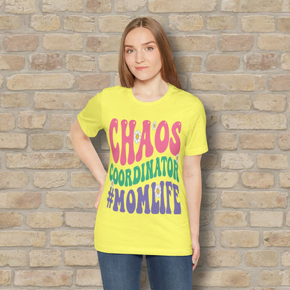 Mostly Text T-Shirts Chaos Coordinator Retro Momlife Tee - Vibrant Styles