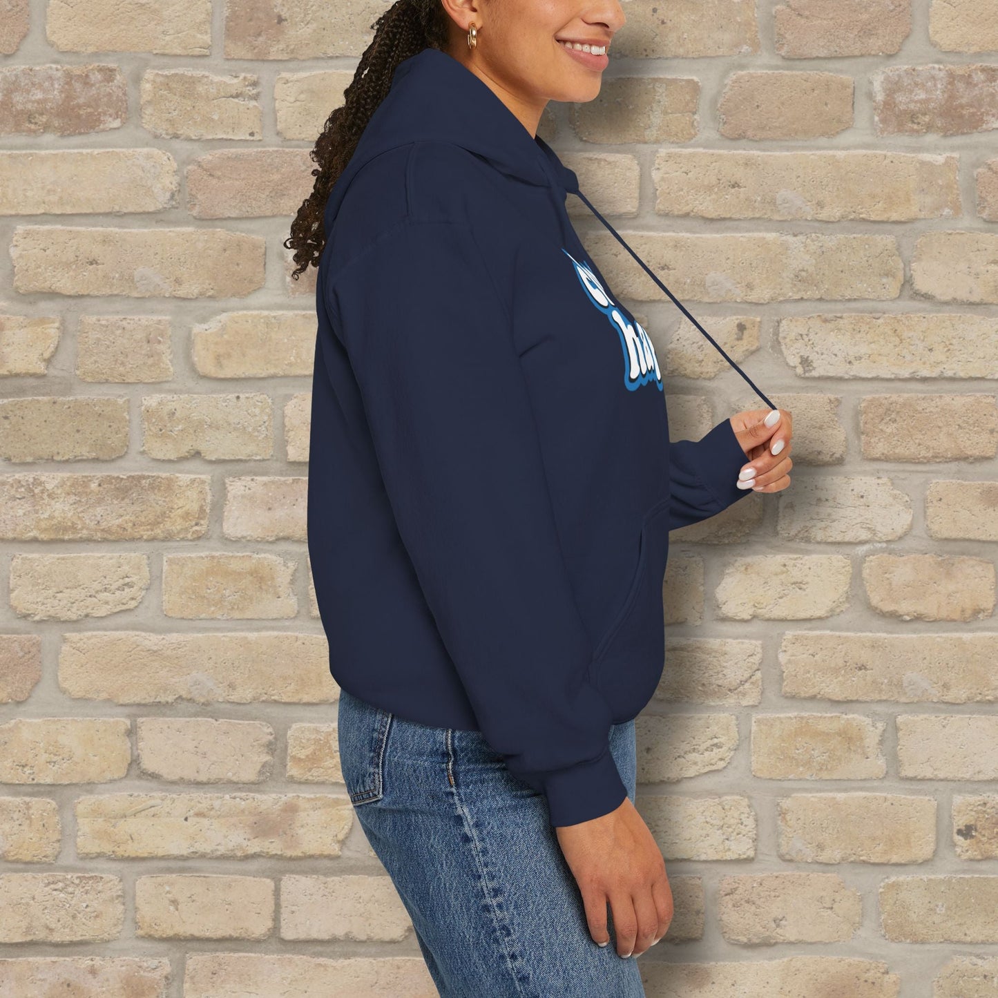 Text Only Choose Happy Pullover Hoodie - Vibrant Styles