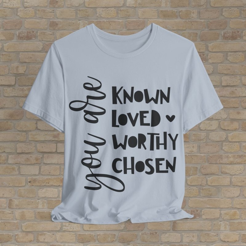 Text Only T-Shirts Chosen & Worthy Tee - Vibrant Styles