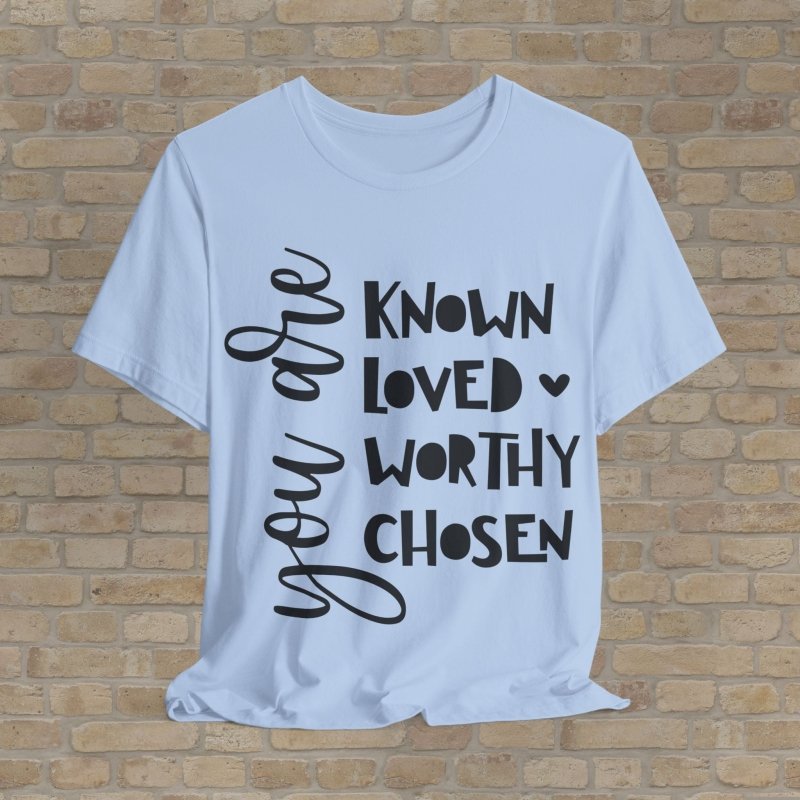 Text Only T-Shirts Chosen & Worthy Tee - Vibrant Styles