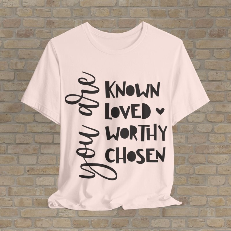 Text Only T-Shirts Chosen & Worthy Tee - Vibrant Styles