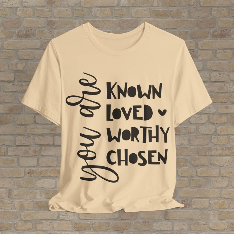 Text Only T-Shirts Chosen & Worthy Tee - Vibrant Styles