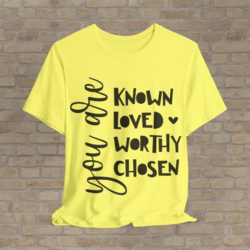 Text Only T-Shirts Chosen & Worthy Tee - Vibrant Styles