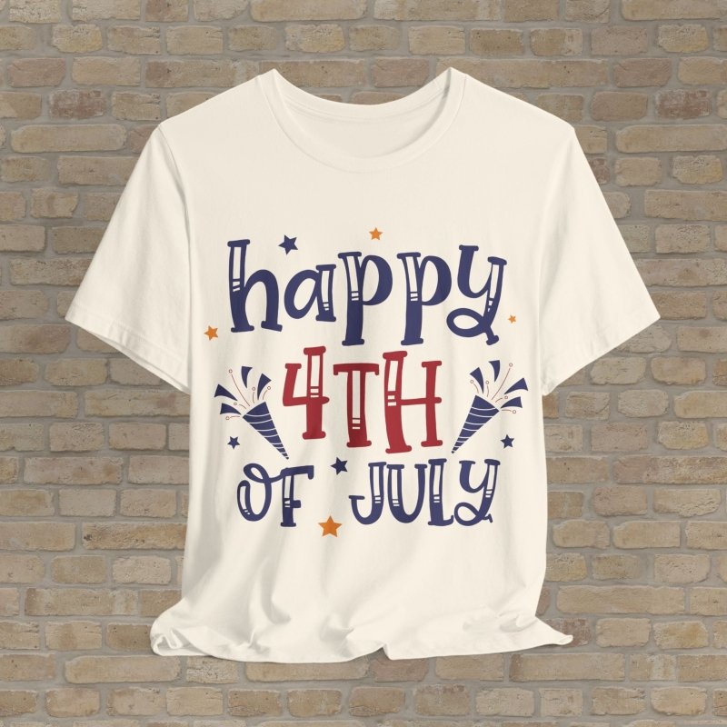 Mostly Text T-Shirts Confetti & Freedom Tee - Vibrant Styles