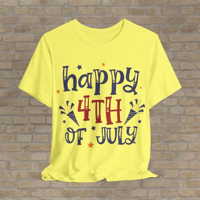Mostly Text T-Shirts Confetti & Freedom Tee - Vibrant Styles