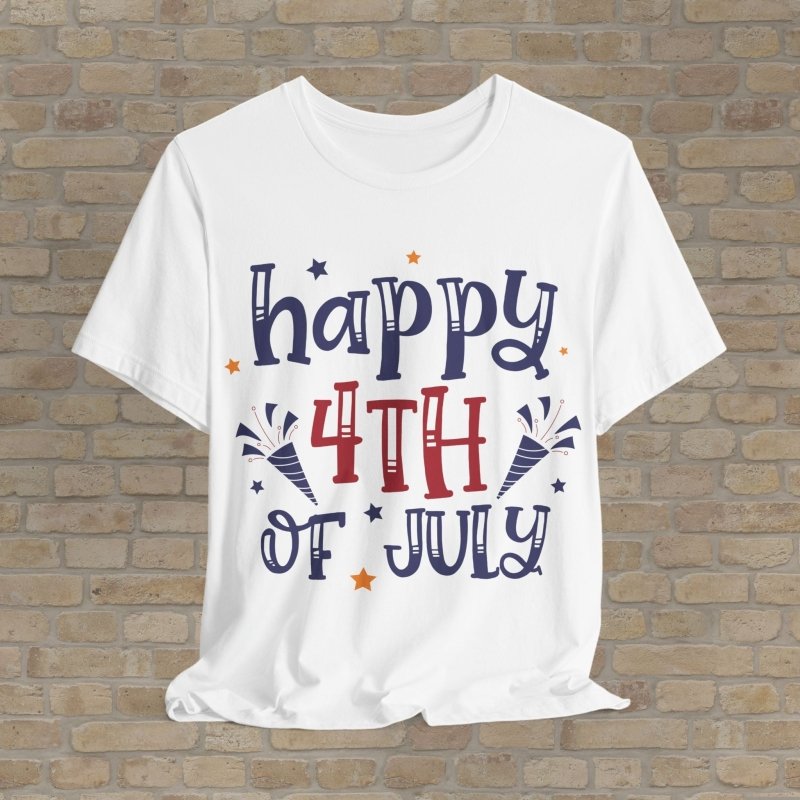 Mostly Text T-Shirts Confetti & Freedom Tee - Vibrant Styles