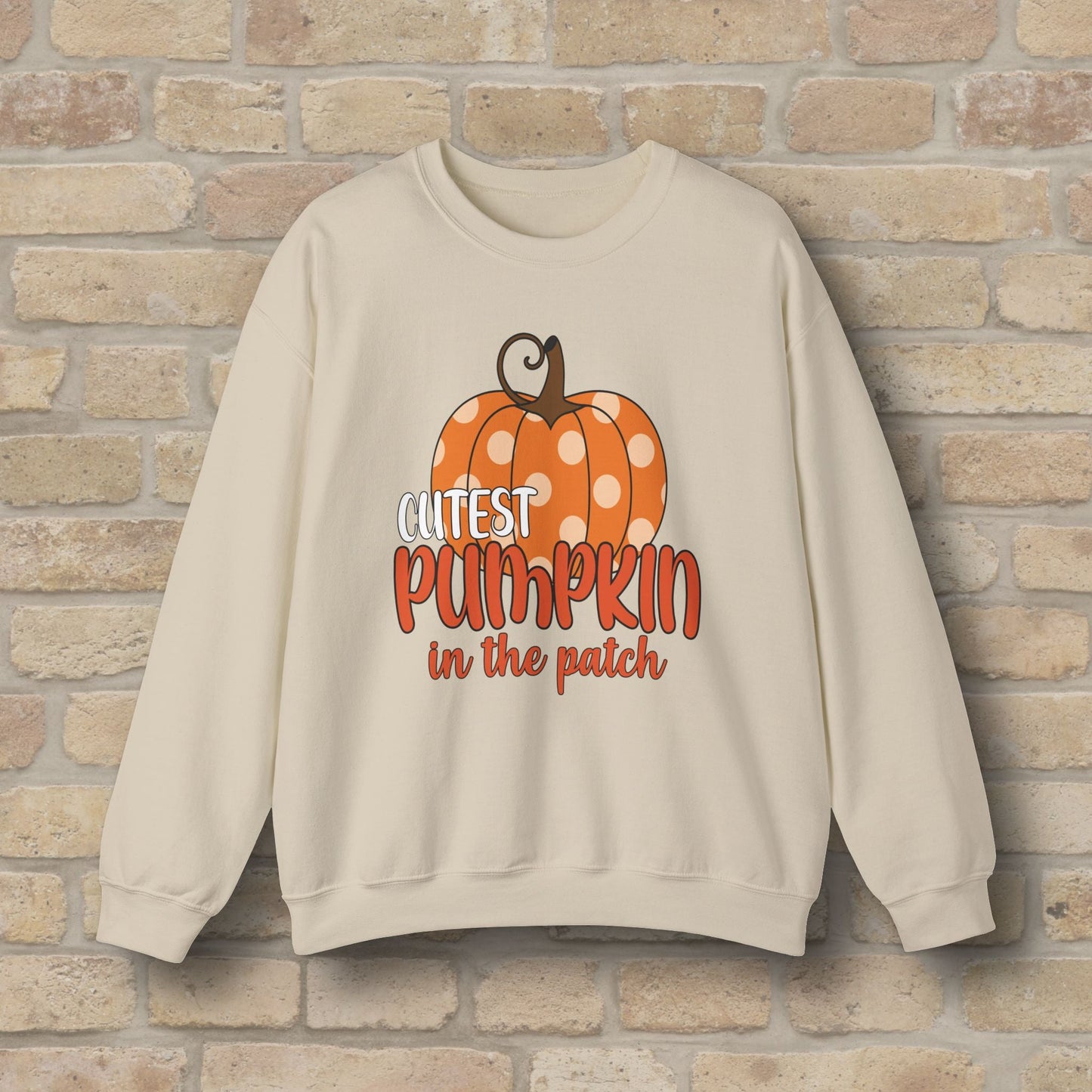 Graphic & Text Cutest Pumpkin in the Patch Sweatshirt - Vibrant Styles