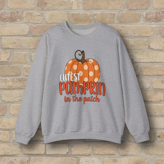 Graphic & Text Cutest Pumpkin in the Patch Sweatshirt - Vibrant Styles