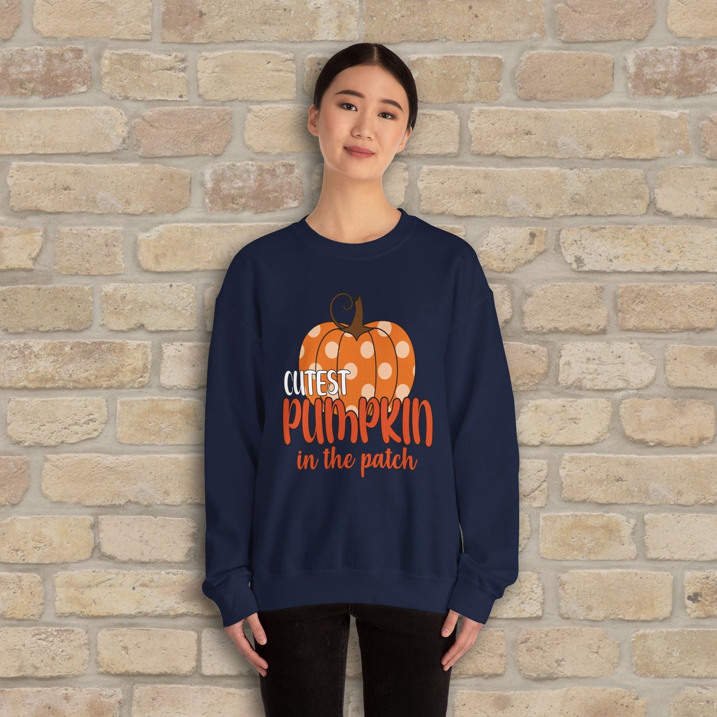 Graphic & Text Cutest Pumpkin in the Patch Sweatshirt - Vibrant Styles