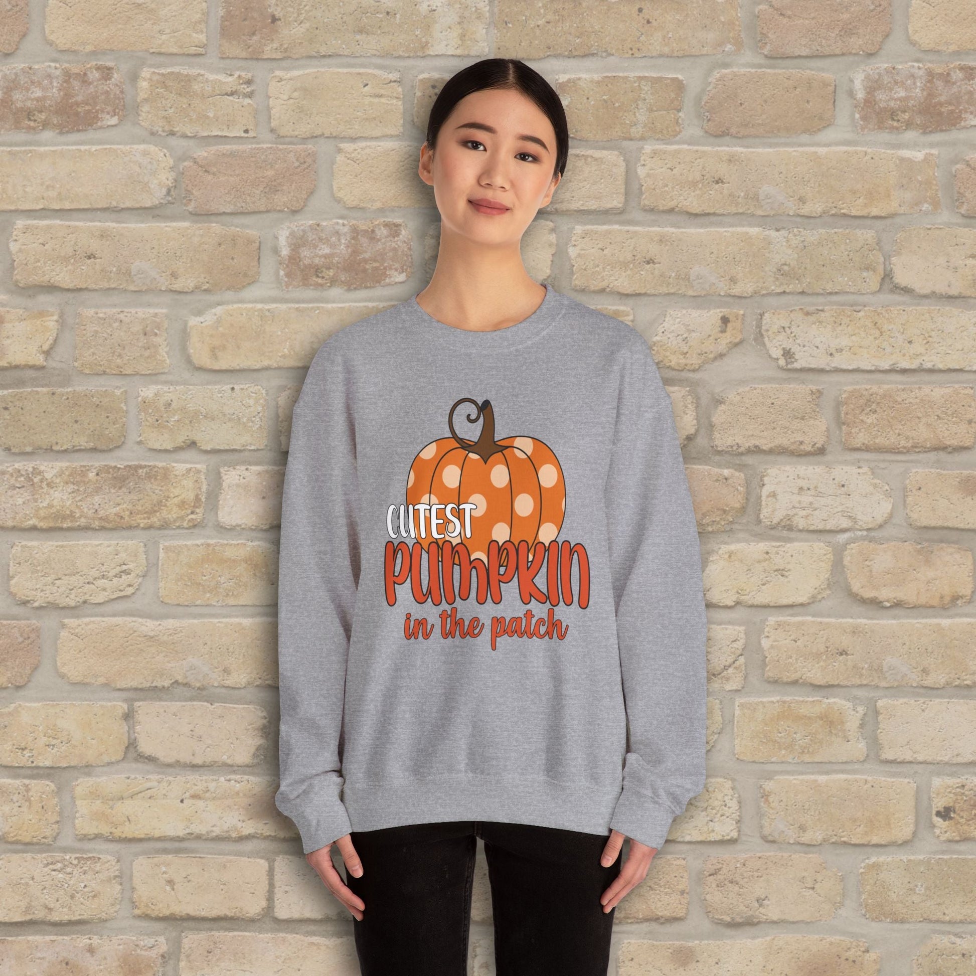Graphic & Text Cutest Pumpkin in the Patch Sweatshirt - Vibrant Styles