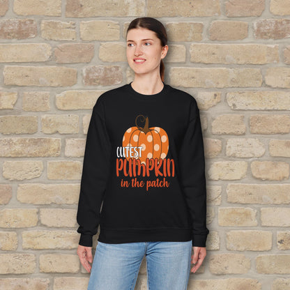 Graphic & Text Cutest Pumpkin in the Patch Sweatshirt - Vibrant Styles