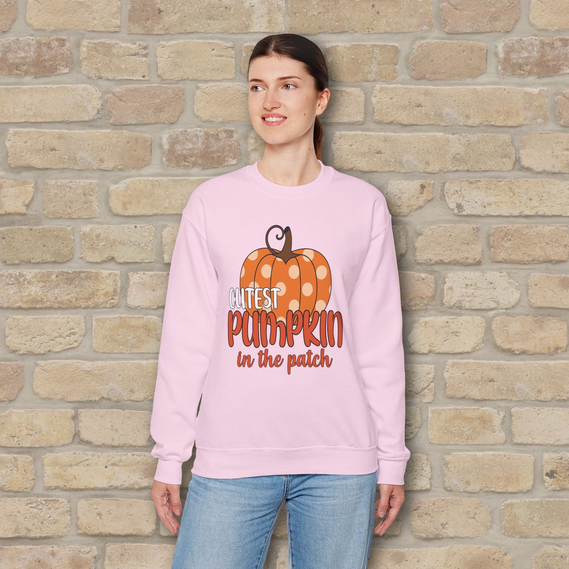 Graphic & Text Cutest Pumpkin in the Patch Sweatshirt - Vibrant Styles