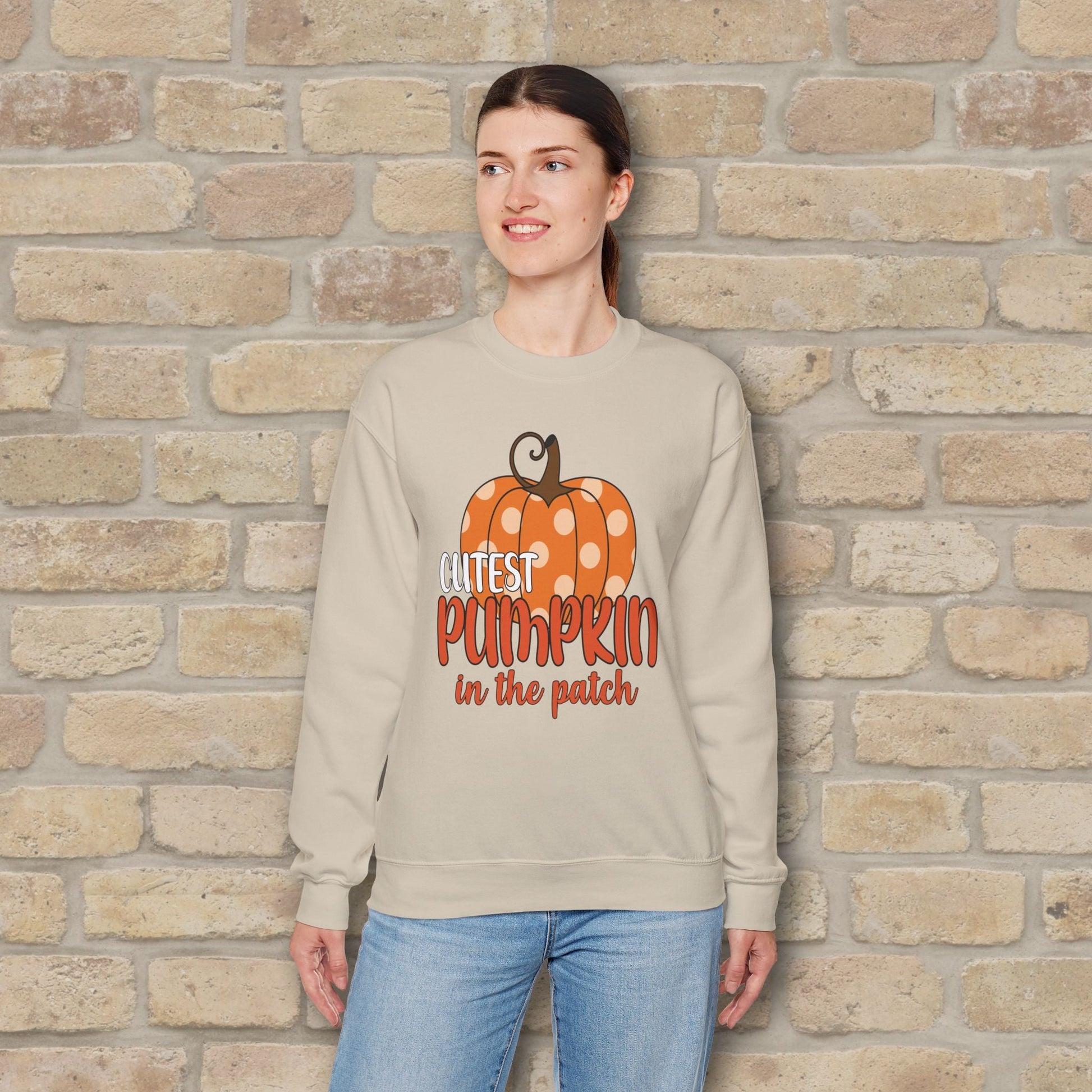 Graphic & Text Cutest Pumpkin in the Patch Sweatshirt - Vibrant Styles