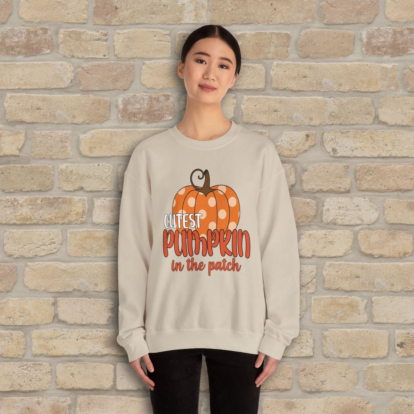 Graphic & Text Cutest Pumpkin in the Patch Sweatshirt - Vibrant Styles