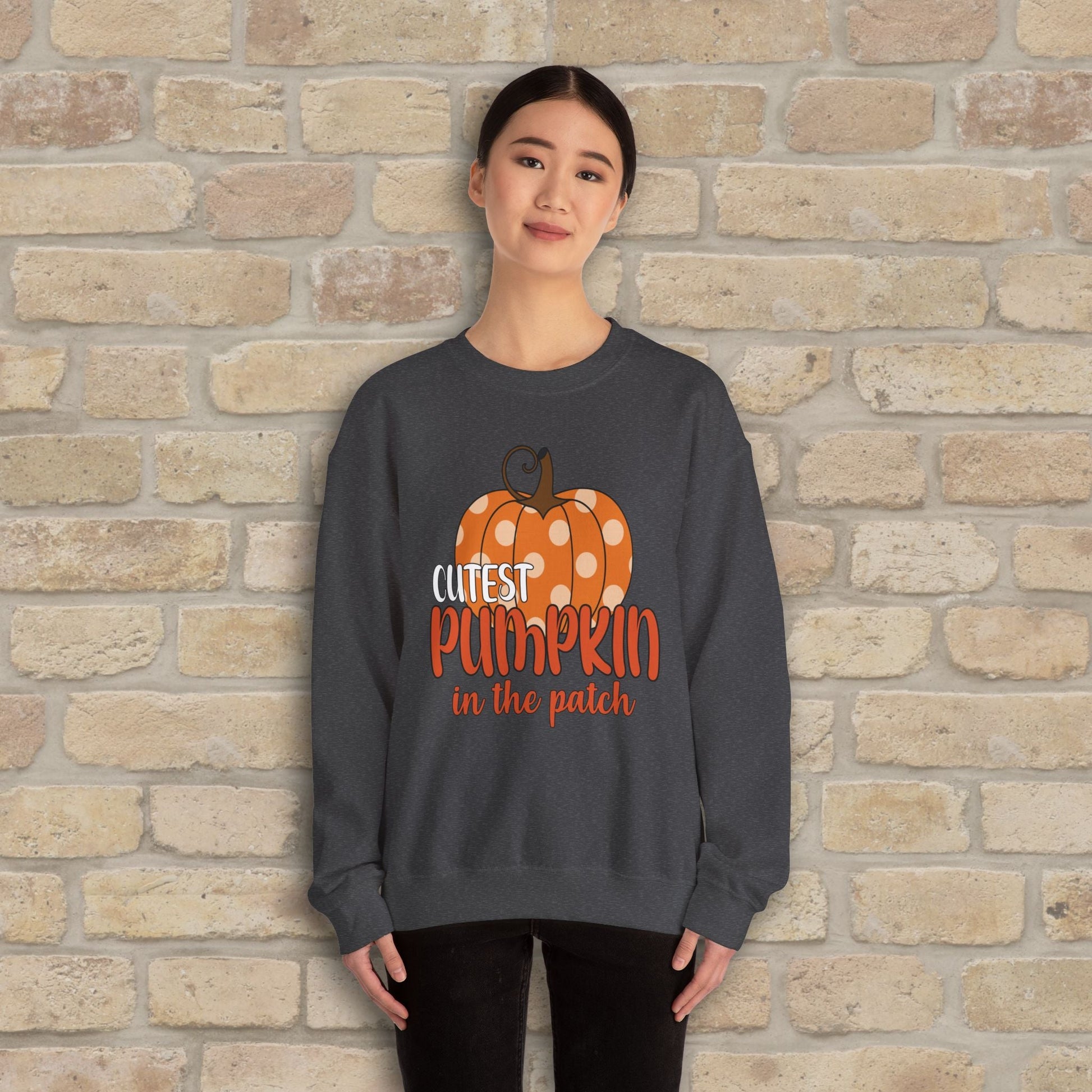 Graphic & Text Cutest Pumpkin in the Patch Sweatshirt - Vibrant Styles