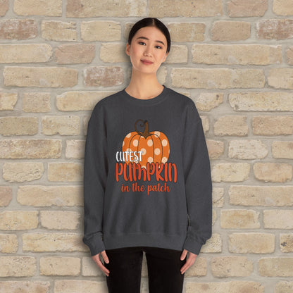 Graphic & Text Cutest Pumpkin in the Patch Sweatshirt - Vibrant Styles
