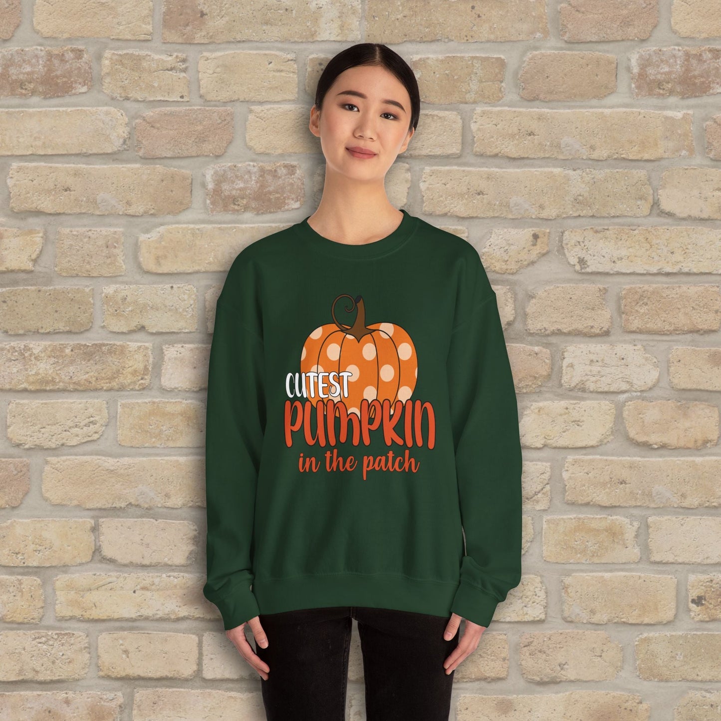 Graphic & Text Cutest Pumpkin in the Patch Sweatshirt - Vibrant Styles