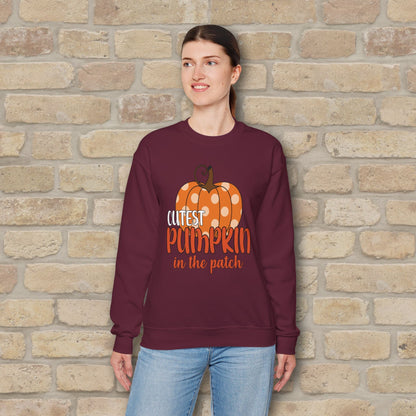 Graphic & Text Cutest Pumpkin in the Patch Sweatshirt - Vibrant Styles