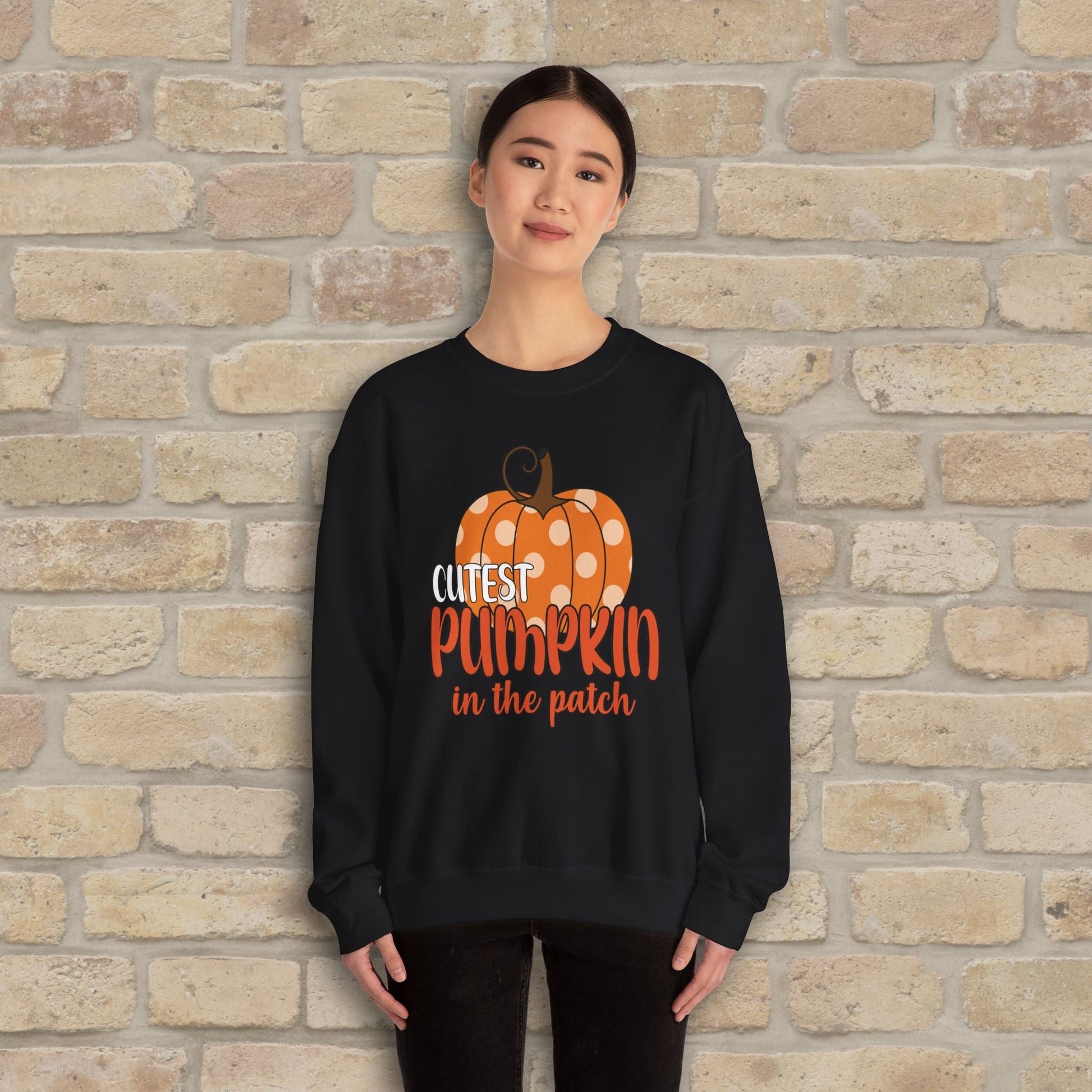 Graphic & Text Cutest Pumpkin in the Patch Sweatshirt - Vibrant Styles