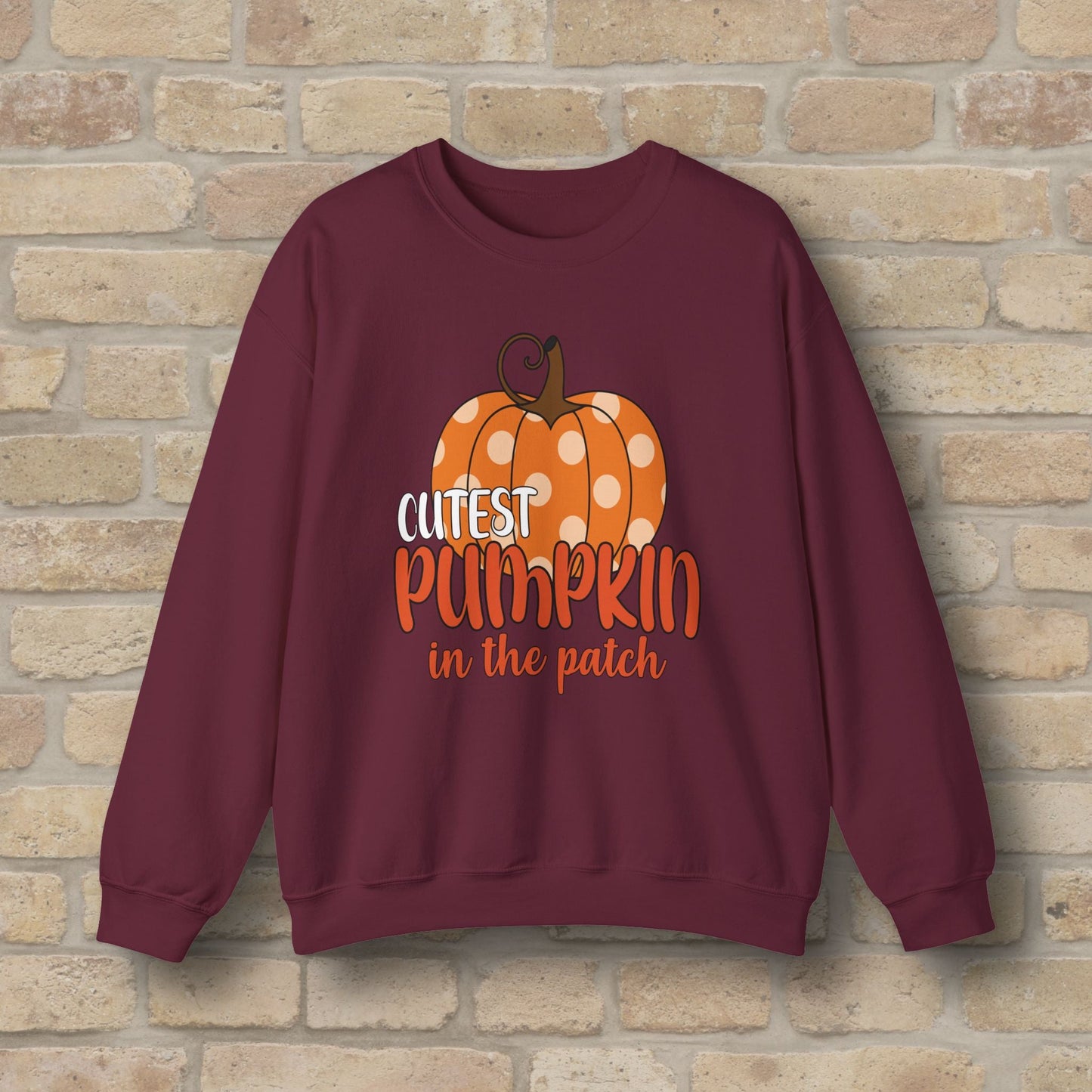 Graphic & Text Cutest Pumpkin in the Patch Sweatshirt - Vibrant Styles