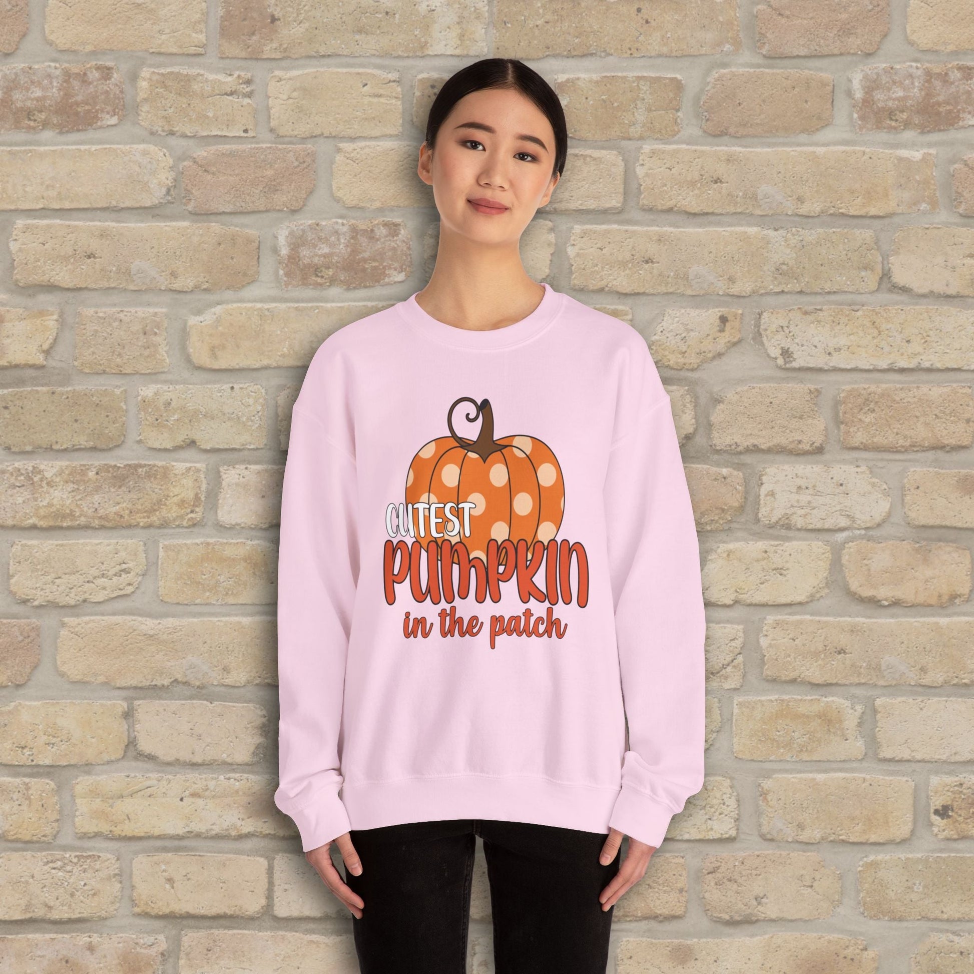 Graphic & Text Cutest Pumpkin in the Patch Sweatshirt - Vibrant Styles