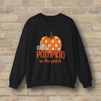 Graphic & Text Cutest Pumpkin in the Patch Sweatshirt - Vibrant Styles