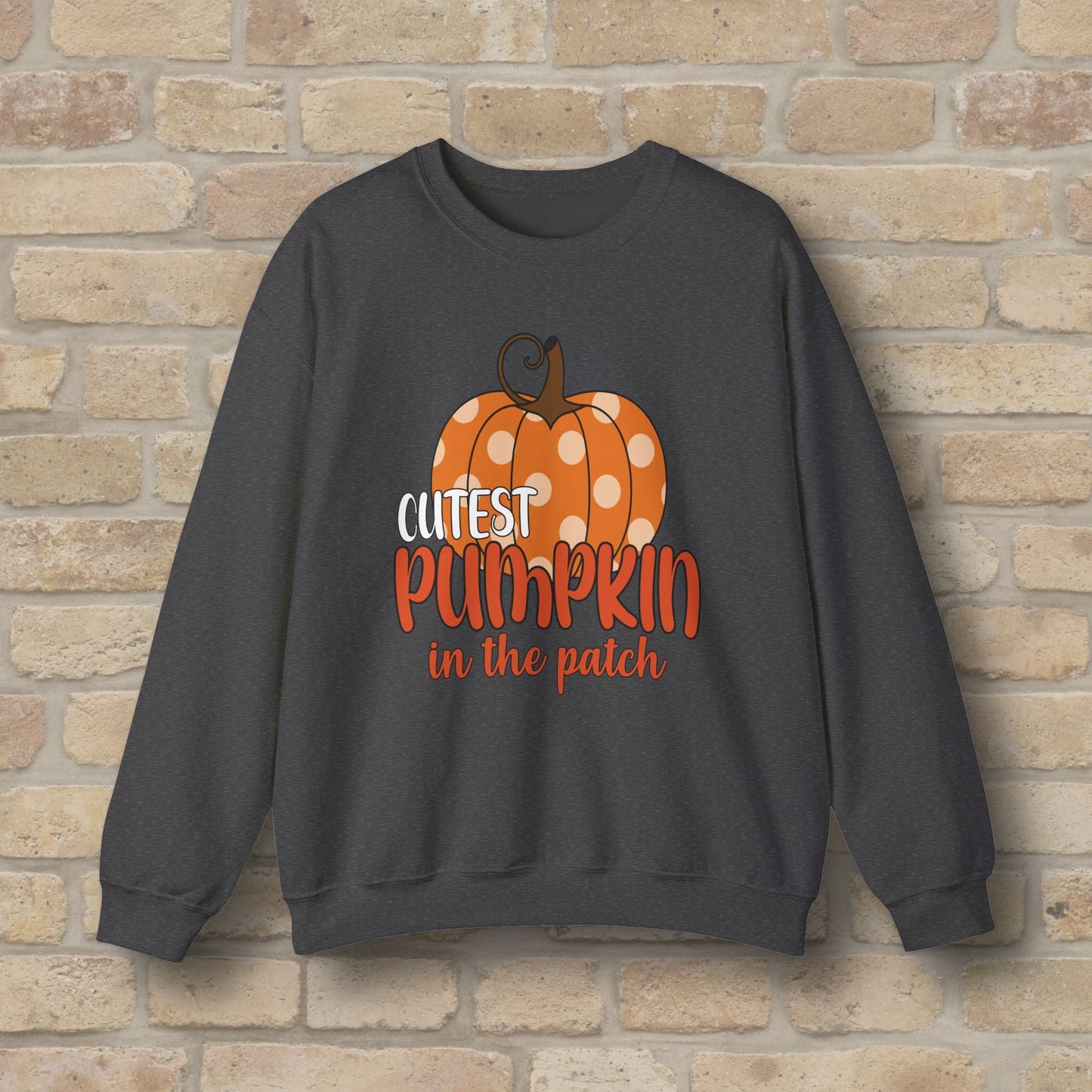 Graphic & Text Cutest Pumpkin in the Patch Sweatshirt - Vibrant Styles