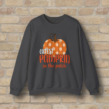 Graphic & Text Cutest Pumpkin in the Patch Sweatshirt - Vibrant Styles