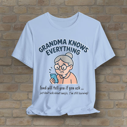 Graphic & Text Don't Ask Grandama About Emojis Tee - Vibrant Styles