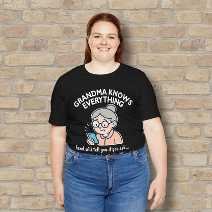 Graphic & Text Don't Ask Grandama About Emojis Tee - Vibrant Styles