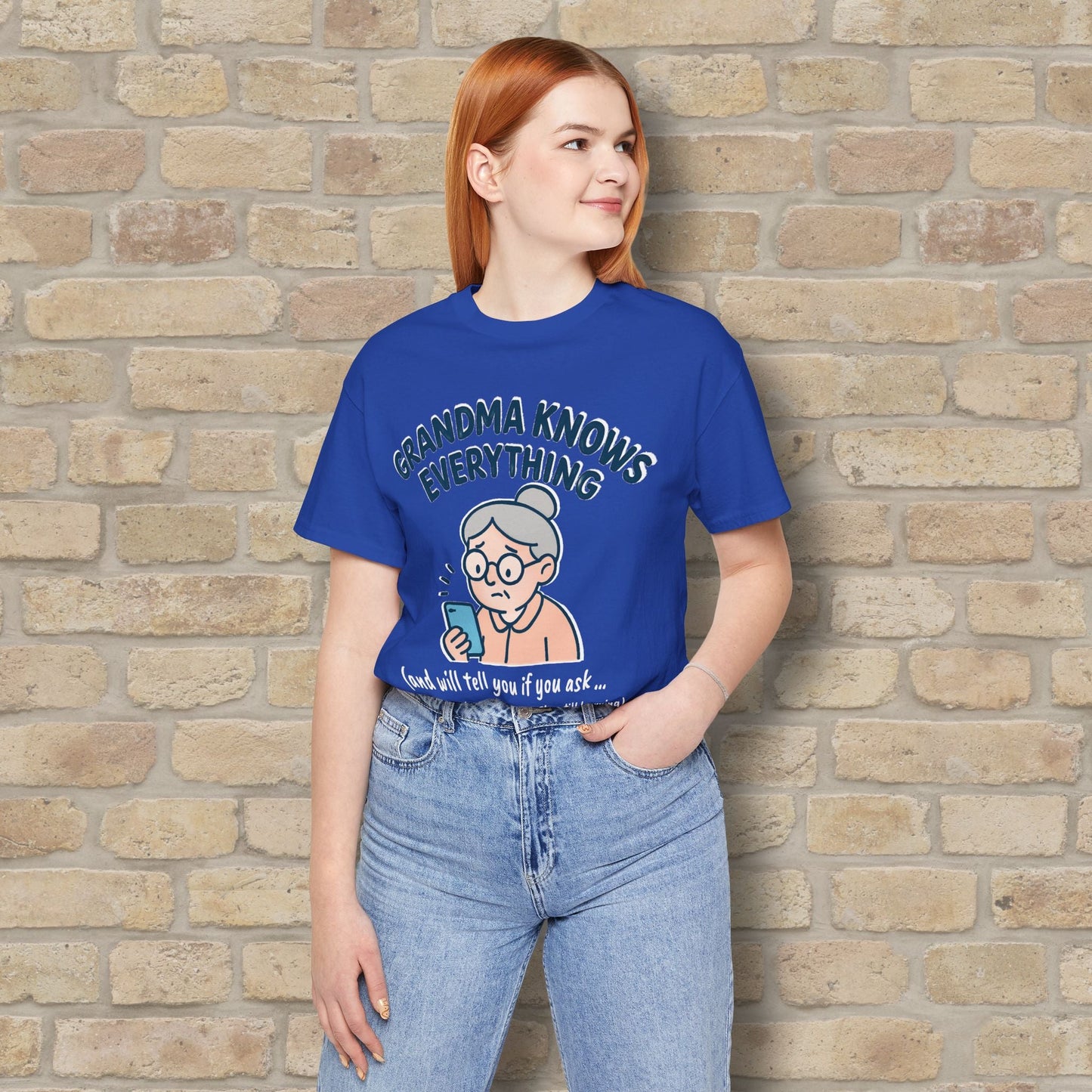 Graphic & Text Don't Ask Grandama About Emojis Tee - Vibrant Styles