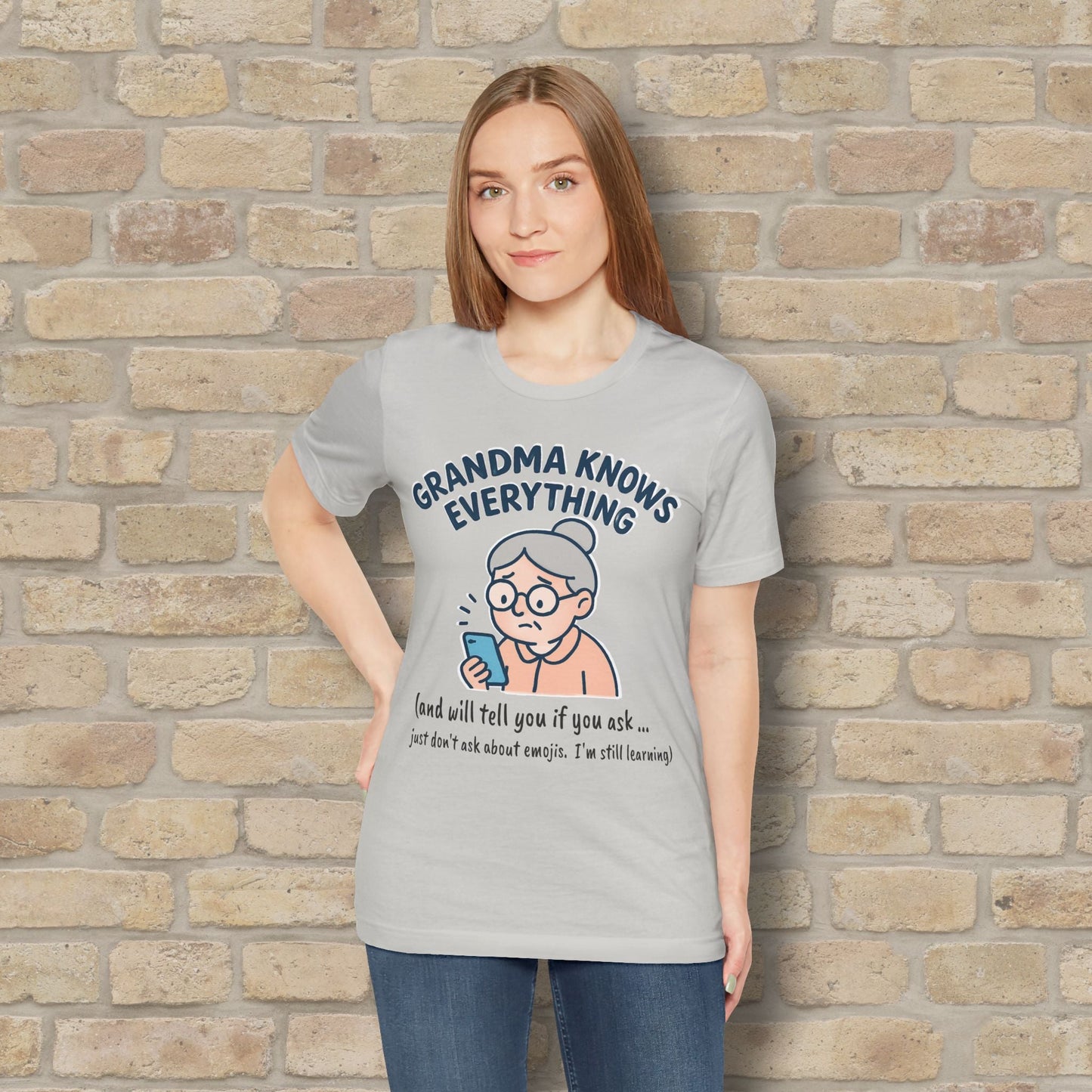 Graphic & Text Don't Ask Grandama About Emojis Tee - Vibrant Styles