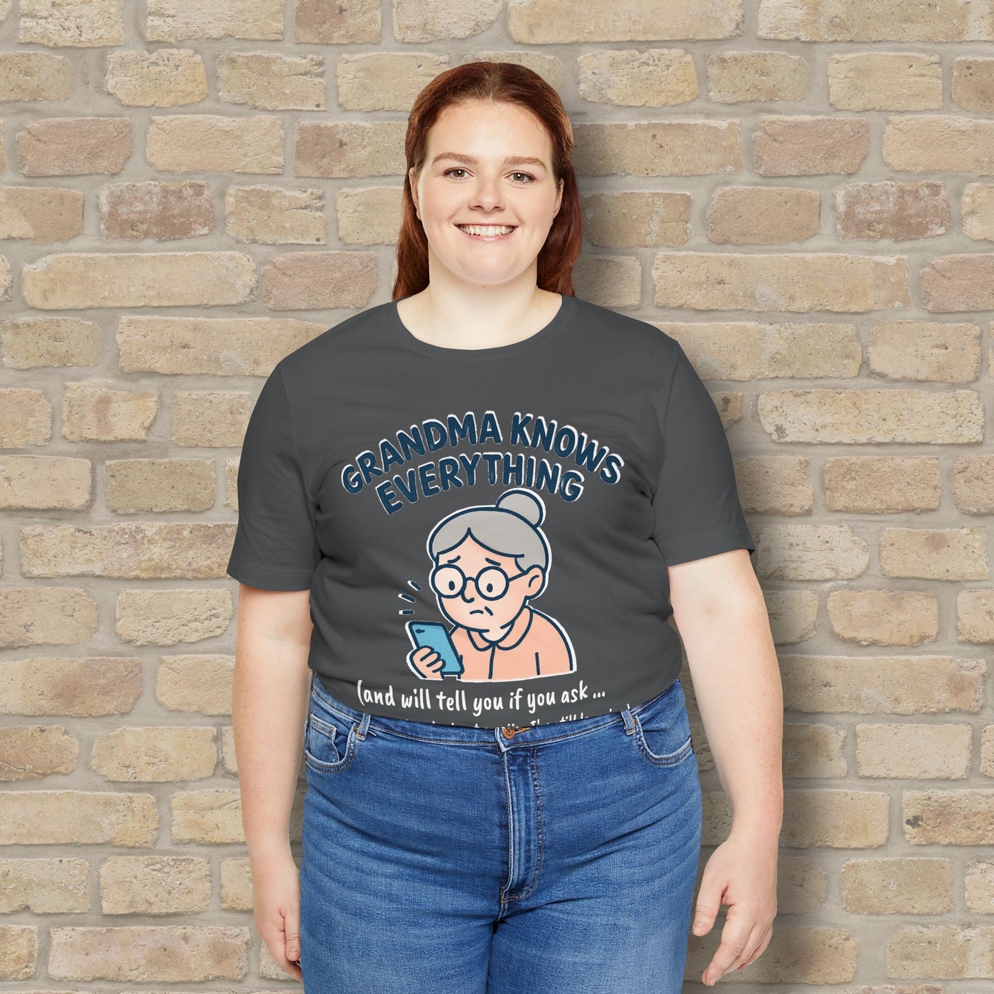 Graphic & Text Don't Ask Grandama About Emojis Tee - Vibrant Styles