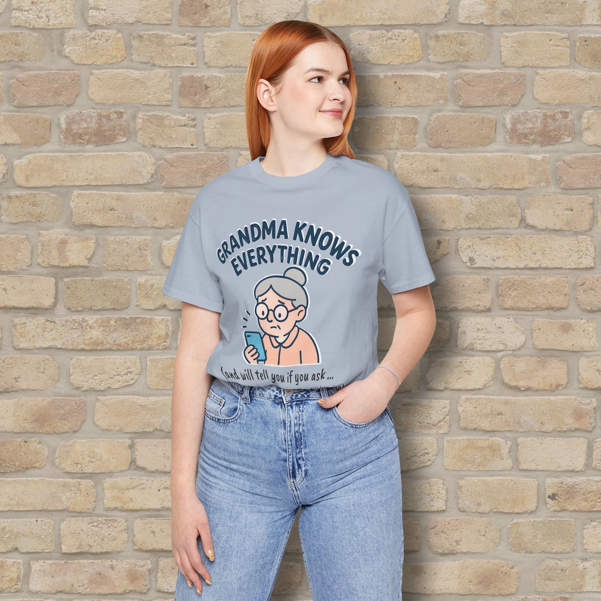 Graphic & Text Don't Ask Grandama About Emojis Tee - Vibrant Styles