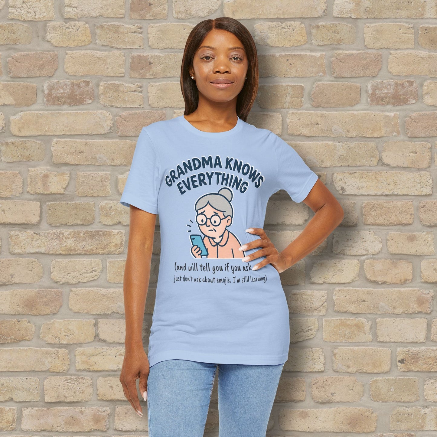 Graphic & Text Don't Ask Grandama About Emojis Tee - Vibrant Styles