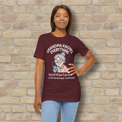 Graphic & Text Don't Ask Grandama About Emojis Tee - Vibrant Styles